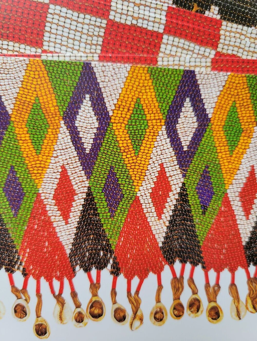 African Beadwork Notecards (10) Imagery of Kirdi artisan colorful beaded aprons